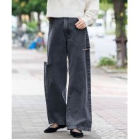 mili an deni/ミリアンデニ mili an deni ダメージストレートパンツ/507090437