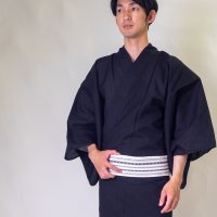 KIMONO UNKNOWN/キモノアンノン kimonoあんのん メンズ 国産高級綿麻しじら生地使用浴衣セット/507090524