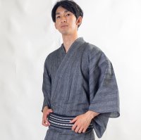 KIMONO UNKNOWN/キモノアンノン kimonoあんのん メンズ 国産高級綿麻しじら生地使用浴衣セット/507090526