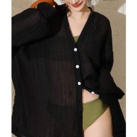 Angel Luna/エンジェル ルナ Angel Luna 【ビキニ水着3点セット】レディース 体型カバー 長袖シャツ アウター ラッシュガード セパレート ワンショルダービキニ /507091148