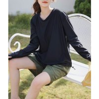Angel Luna/エンジェル ルナ Angel Luna 【タンキニ水着4点セット】レディース 体型カバー 長袖シャツ ラッシュガード セパレート ビキニ ミセス ハーフパンツ /507091165