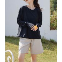 Angel Luna/エンジェル ルナ Angel Luna 【タンキニ水着4点セット】レディース 体型カバー 長袖シャツ ラッシュガード セパレート ビキニ ミセス ハーフパンツ /507091165