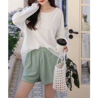 Angel Luna/エンジェル ルナ Angel Luna 【ラッシュガード水着2点セット】レディース 体型カバー 長袖 ロングTシャツ ショートパンツ 短パン セパレート UPF/507091174