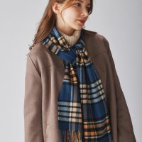 Cashmee/カシュミー Cashmee タータンチェックウェーブ カシミヤ マフラー カシミア100％/507091442