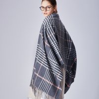 Cashmee/カシュミー Cashmee タータンチェックウェーブ カシミヤ 大判ストール カシミア100％/507091449