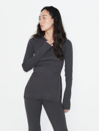 ENCIRCLE/エンサークル ENCIRCLE Rib knit top/507091544