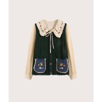 LA POMME petit/ラポミ プチ LA POMME petit Embroidery Knit Vest Set－Up 刺繍ニットベストセットアップ/507091903