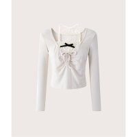 LA POMME petit/ラポミ プチ LA POMME petit Fake Two Gather Ballet Shirt フェイクツーギャザーバレエシャツ/507091909