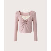 LA POMME petit/ラポミ プチ LA POMME petit Fake Two Gather Ballet Shirt フェイクツーギャザーバレエシャツ/507091909