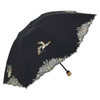 CHINOISERIE MODERN KYOTO/シノワズリーモダンキョウト シノワズリーモダン京都 花鳥オーガンジーカットワーク刺繍かわず張りミニ折りたたみ日傘/507092619