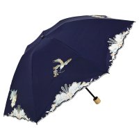 CHINOISERIE MODERN KYOTO/シノワズリーモダンキョウト シノワズリーモダン京都 花鳥オーガンジーカットワーク刺繍かわず張りミニ折りたたみ日傘/507092619