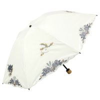 CHINOISERIE MODERN KYOTO/シノワズリーモダンキョウト シノワズリーモダン京都 花鳥オーガンジーカットワーク刺繍かわず張りミニ折りたたみ日傘/507092619