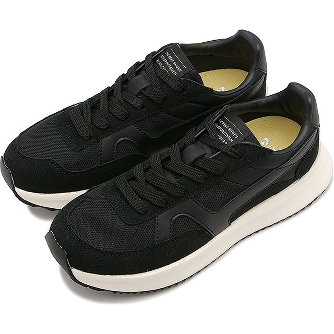 ムーンスター MoonStar FINE SKOOLER JAGUAR JOG 1 BLACK