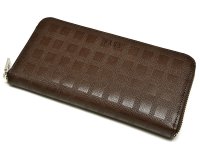 DAKS/ダックス DAKS Checker emboss（チェッカーエンボス） ラウンドファスナー長財布/507093565