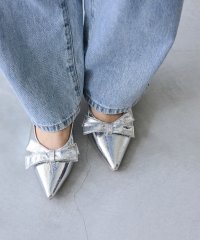 Menue/メヌエ Menue リボンモチーフ ポインテッドトゥ ヒールパンプス/507094096