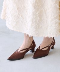 Menue/メヌエ Menue クロスストラップ ポインテッドトゥ ヒールパンプス/507094097
