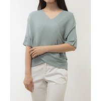 12Twelve Agenda/トゥエルブアジェンダ 12Twelve Agenda カシュクール5分袖ワイドリブニット/507094372