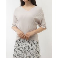 12Twelve Agenda/トゥエルブアジェンダ 12Twelve Agenda カシュクール5分袖ワイドリブニット/507094372