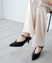SESTO/セスト SESTO かかとが踏める2Way！ビジューバックルポインテッドトゥキトゥンヒールパンプス/507094525