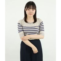 an another angelus/アンアナザーアンジェラス an another angelus ロゴ刺繍ボーダーニットプルオーバー【洗える】(Fi.n.t)/507094836