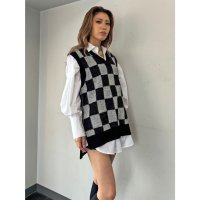 EGOIST/エゴイスト EGOIST ブロックチェックニットベスト/507095558