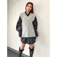 EGOIST/エゴイスト EGOIST ブロックチェックニットベスト/507095558