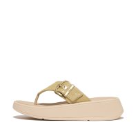 fitflop/フィットフロップ fitflop F－MODE BUCKLE SHIMMERLUX FLATFORM TOE－POST SANDALS/507095762