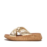 fitflop/フィットフロップ fitflop F－MODE LEATHER－TWIST FLATFORM SLIDES (CORK WRAP)/507095763