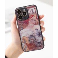 Jubilee/ジュビリー Jubilee 名画にまぎれる猫 アソート iPhone TPUシリコンエッジ スマホケース カバー/507098053