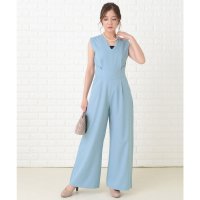 Lace Ladies/レースレディース Lace Ladies ノースリーブVネックオールインワン・ワイドパンツドレス/502655246
