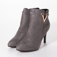 STYLEBLOCK/スタイルブロック STYLEBLOCK Vカットサイドファスナーピンヒールショートブーツ/503643264