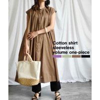 ARGO TOKYO/アルゴトウキョウ ARGO TOKYO Cotton shirt sleeveless volume one－piece/504161503