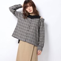 STYLEBLOCK/スタイルブロック STYLEBLOCK オーバーチェック×天竺切替ブラウス/504333899