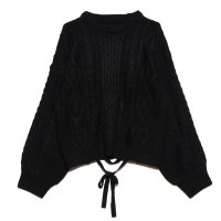 STYLEBLOCK/スタイルブロック STYLEBLOCK アクリルカシミヤタッチバックオープンケーブルニット/504347874