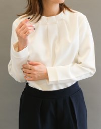 aquagarage/アクアガレージ aquagarage パールネックブラウス レディース 春 秋 S M L LL 3L 長袖/504372786