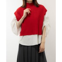STYLEBLOCK/スタイルブロック STYLEBLOCK Aバルキーワイドリブ編みハイネックショートトップス/505733960