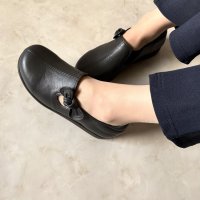 HERMOSA/エレモーサ HERMOSA 【日本製】【4E幅】【軽量】【柔らか本革】ふかふか らくらく つま先ゆったりリボン付きコンフォートシューズ/506891122