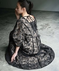 GIRL/ガール GIRL パフスリーブ総レースロング丈 結婚式 ワンピース パーティードレス/506919600