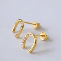 Noelmarket/ノエルマーケット Noelmarket ピアス 金属アレルギー対応 ダイヤ 馬蹄 ホースシュー 小ぶり つけっぱなし 18k シンプル 仕事 人気 上品 両耳用/506921767