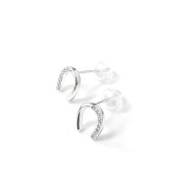 Noelmarket/ノエルマーケット Noelmarket ピアス 金属アレルギー対応 ダイヤ 馬蹄 ホースシュー 小ぶり つけっぱなし 18k シンプル 仕事 人気 上品 両耳用/506921767