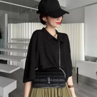 Belle Cie/ベルシー Belle Cie シャツ ブラウス プルオーバー 半袖 5分袖 トップス レギュラーカラー ゆったり きれいめ 大人 おしゃれ 襟付き 可愛い 薄手/507017842