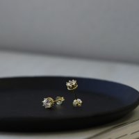 Noelmarket/ノエルマーケット Noelmarket ピアス 金属アレルギー対応 ダイヤ つけっぱなし 18k シンプル 仕事 人気 上品 クラウン シルバー ゴールド 誕生/507032255