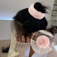 shoppinggo/ショッピングゴー shoppinggo モコモコ ヘアアクセサリー ヘアワイヤーポニー ヘアブレスレット 冬 オシャレ ふわもこ かわいい/507038805