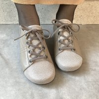 BLANC / BLEU/ブランブルー blanc/bleu 【日本製】【本革】【3E幅】つま先ゆったり オブリークトゥレースアップスニーカー/507088849