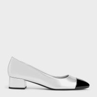 CHARLES & KEITH/パテント コントラストトゥキャップパンプス/507096454