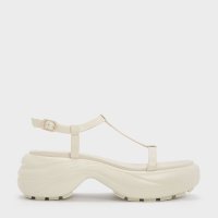 CHARLES & KEITH/Tバー カーブプラットフォームスポーツサンダル/507096482