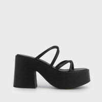 CHARLES & KEITH/ストラッピー クロスオーバープラットフォームミュール/507096497