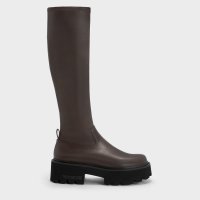 CHARLES & KEITH/Imogen イモージェン チャンキープラットフォームロングブーツ 【再入荷】/507096498