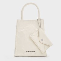 CHARLES & KEITH/Matina マチナ イーロンゲイティドトートバッグ/507096512