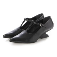 RABOKIGOSHI works/ラボ キゴシ ワークス RABOKIGOSHI works 5cmウェッジ本革ポインテッドトウTストラップパンプス/507096612